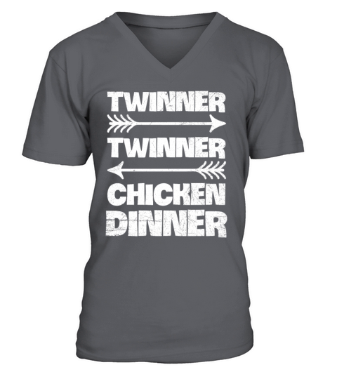 Twinner Twinner Chicken Dinner Quote for a Mother V-Neck T-shirt