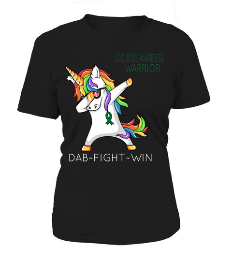 Scoliosis Awareness Warrior Unicorn Dab Fight Win Awareness 2020 - Baby Onesie Women's T-Shirt