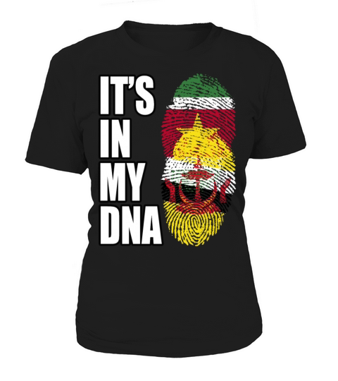 Surinamese And Bruneian Vintage Heritage DNA Flag Women's T-Shirt