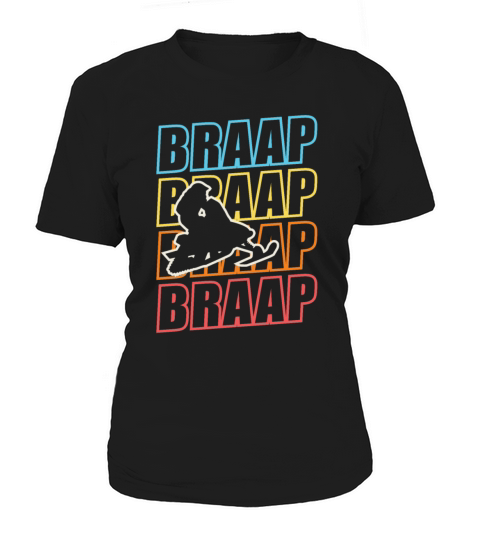 Vintage Braap Snowmobile Motorized Rider Women's T-Shirt