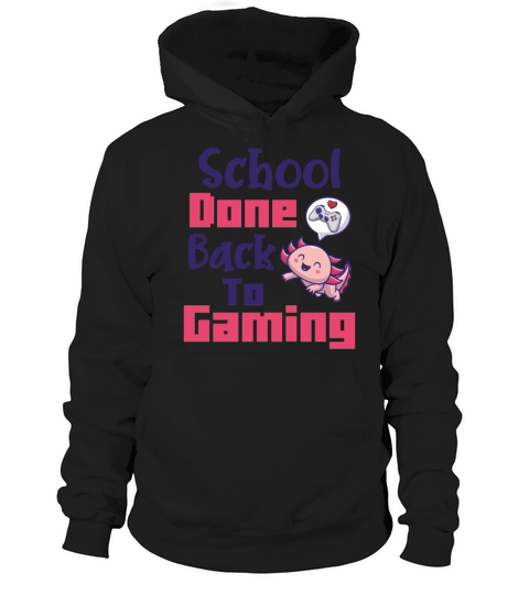 Mcyt Axolotl Gamer Video games Gift Back To Gaming Hoodie Unisex