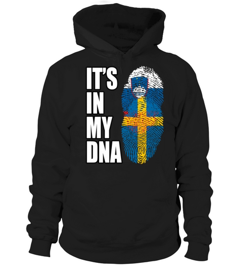 Slovenian And Swedish Vintage Heritage DNA Flag Hoodie Unisex