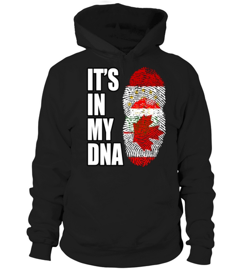 Tajikistani And Canadian Vintage Heritage DNA Flag Hoodie Unisex