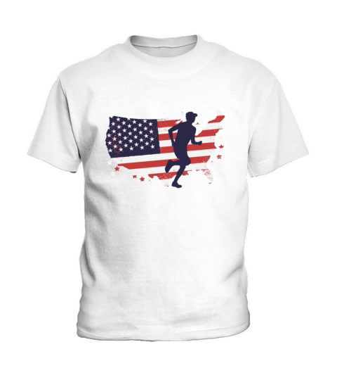 American flag Ultra run Kids T-Shirt