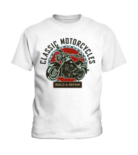 Classic American Motorcycle Kids T-Shirt
