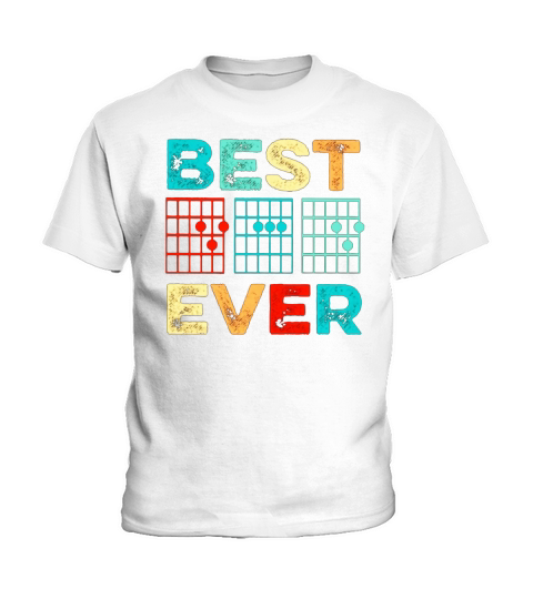 Guitar Chord Best Dad Ever Vintage Kids T-Shirt