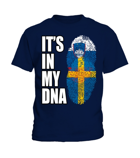 Slovenian And Swedish Vintage Heritage DNA Flag Kids T-Shirt