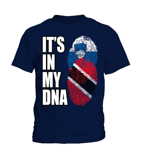 Slovenian And Trinidad Tobago Vintage Heritage DNA Kids T-Shirt