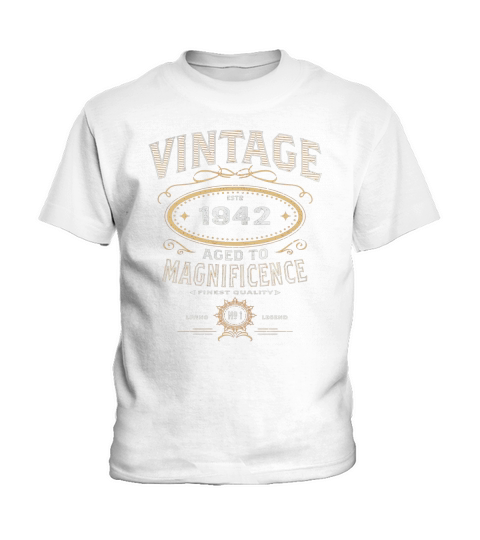 Vintage Aged To Magnificence 1942 75th Birthday Gift T-shirt Black Women B073NN8RX2 1 Kids T-Shirt