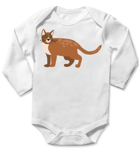 Cat(21) Long Sleeve Baby One-Piece