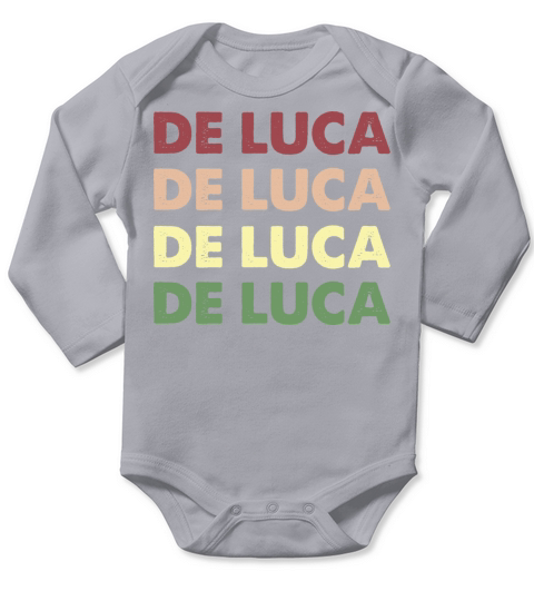 De Luca Shirt - Funny Personalized Name De Luca Long Sleeve Baby One-Piece