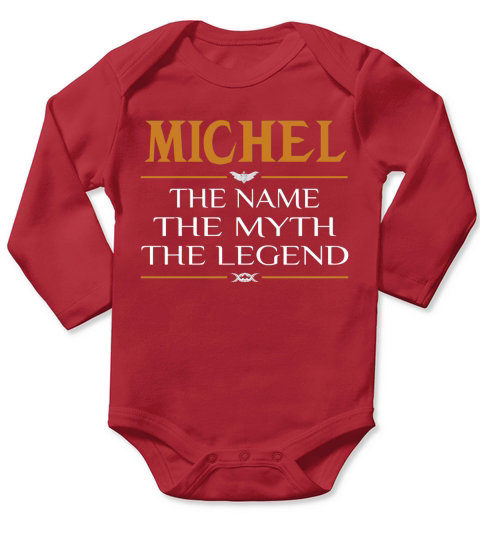 Michel Legend Name Michel Long Sleeve Baby One-Piece