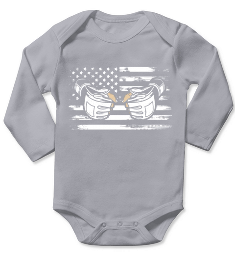MMA Mixed Martial Arts Cage Vintage American Flag Long Sleeve Baby One-Piece