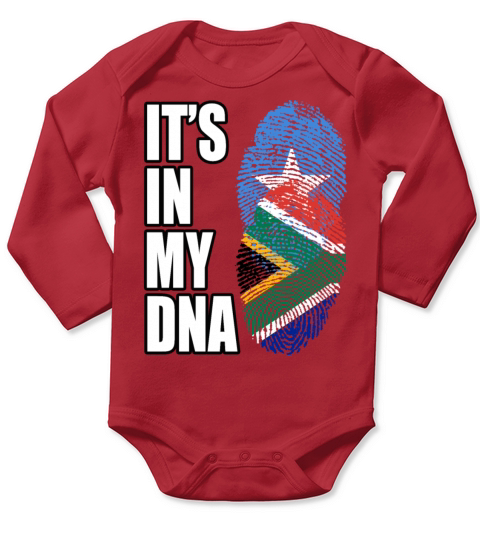 Somali And South African Vintage Heritage DNA Flag Long Sleeve Baby One-Piece
