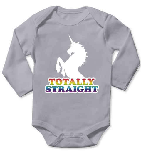 Unicorn shirt totally straight LGBT tee Long Sleeve Baby One-Piece
