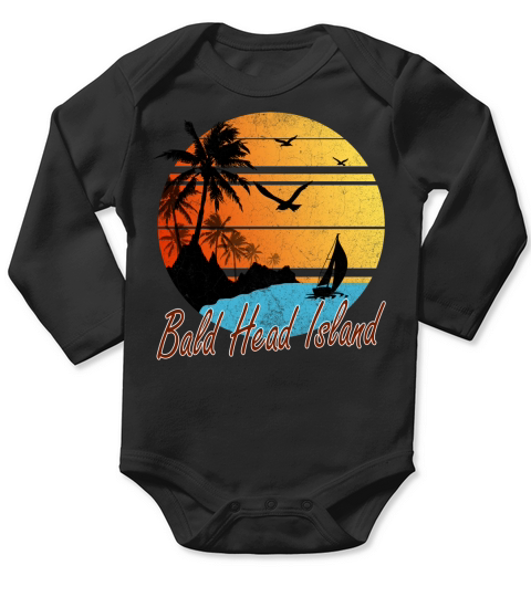 Vintage Bald Head Island Beach Summer Gift 2020 Long Sleeve Baby One-Piece