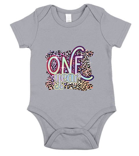 1 One Year Funny Baby Birthday Gift Design Short Sleeve Baby One-Piece