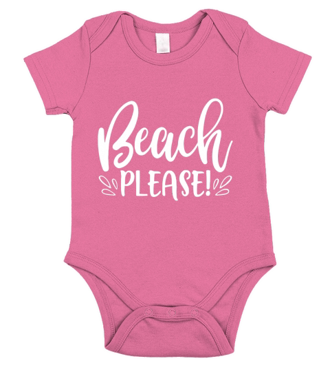 Beach Please Shirt Lustige Sommerferien Sprüche Short Sleeve Baby One-Piece