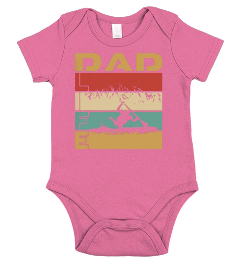 Best Dad Life Kayaking Adventure Sports Vintage Short Sleeve Baby One-Piece