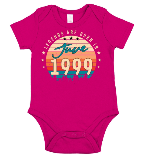 Birth Month June 1999 Short Sleeve Baby One-Piece