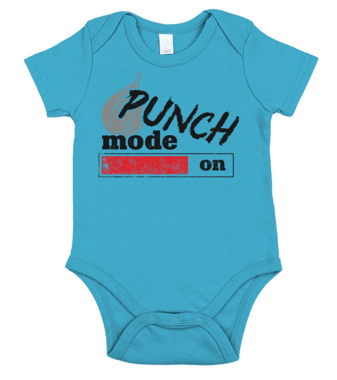 Boxing Vintage Punch Mode On Short Sleeve Baby One-Piece