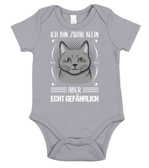 Cat Small But Dangerous Funny Quote Gift Short Sleeve Baby One-Piece