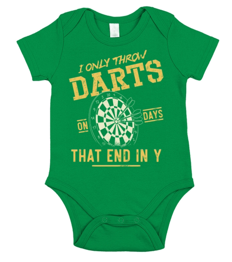 Darts Board Vintage I Only Throw Short Sleeve Baby One-Piece