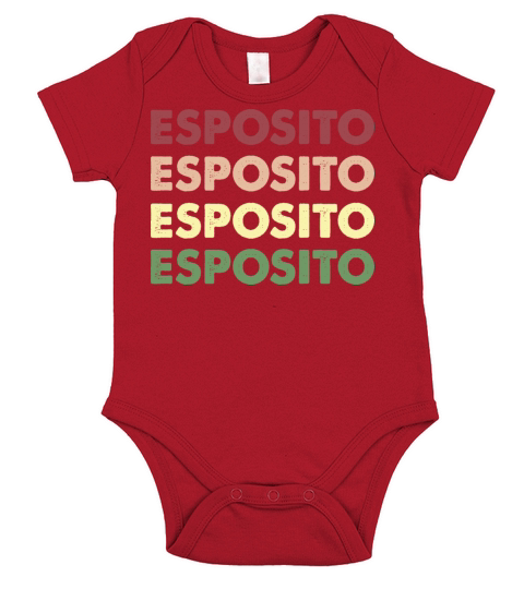 Esposito Shirt - Funny Personalized Name Esposito Short Sleeve Baby One-Piece