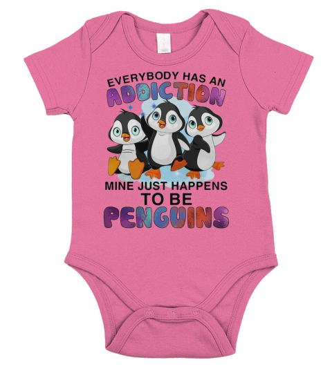 Everybody has an addiction mine happens to be penguins Short Sleeve Baby One-Piece