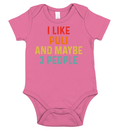 I Like Puli And Maybe 3 People Retro Vintage Short Sleeve Baby One-Piece