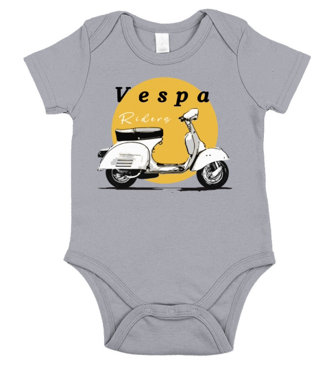 ITALIA VESPA SCOOTER T SHIRT Short Sleeve Baby One-Piece