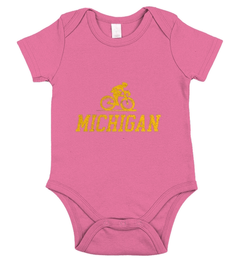 Michigan Retro Bike T-Shirt Short Sleeve Baby One-Piece