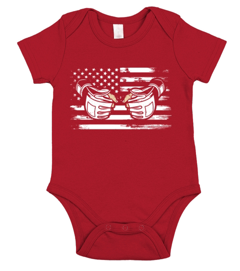 MMA Mixed Martial Arts Cage Vintage American Flag Short Sleeve Baby One-Piece
