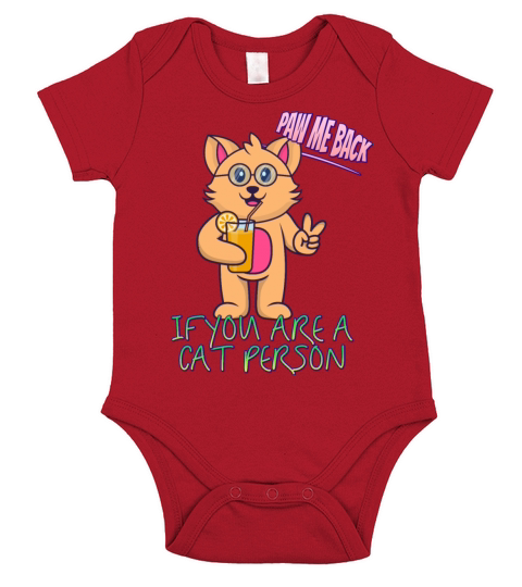 Paw Me Back If You Are A Cat Funny Sarcasm Quote Short Sleeve Baby One-Piece