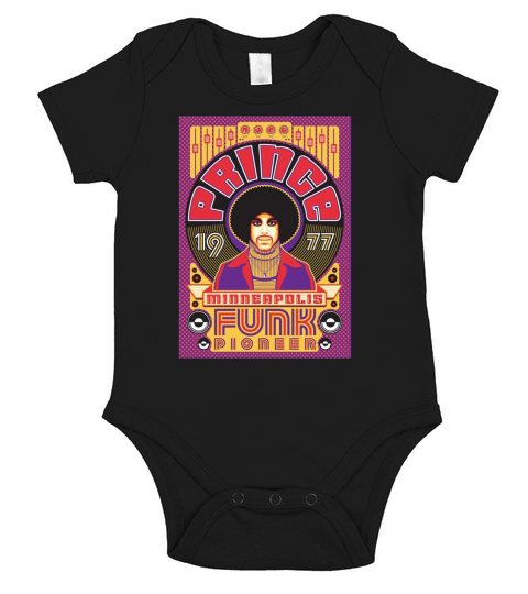 Prince 1977 minneapolis retro funk pioneer shirt Short Sleeve Baby One-Piece