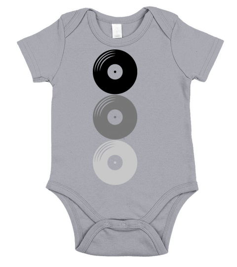 Records 3 vinyl Short Sleeve Baby One-Piece