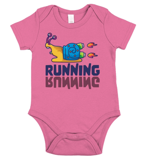 Running snail Short Sleeve Baby One-Piece
