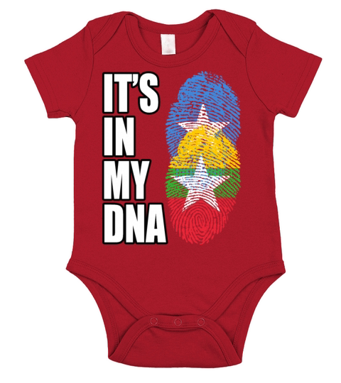 Somali And Burmese Vintage Heritage DNA Flag Short Sleeve Baby One-Piece