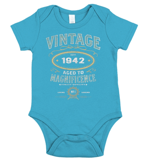 Vintage Aged To Magnificence 1942 75th Birthday Gift T-shirt Black Women B073NN8RX2 1 Short Sleeve Baby One-Piece