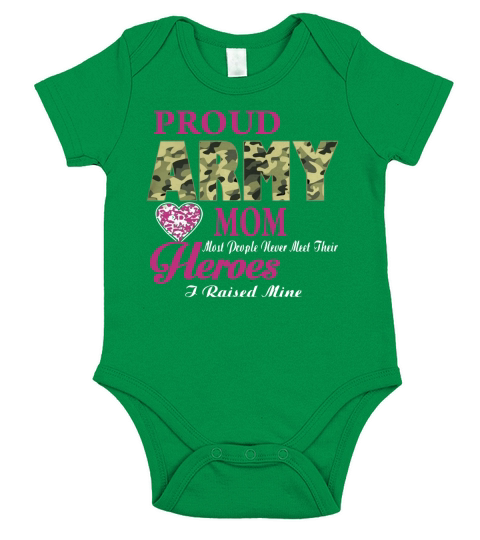 Womens Proud Army Mom Short Sleeve Baby One-Piece