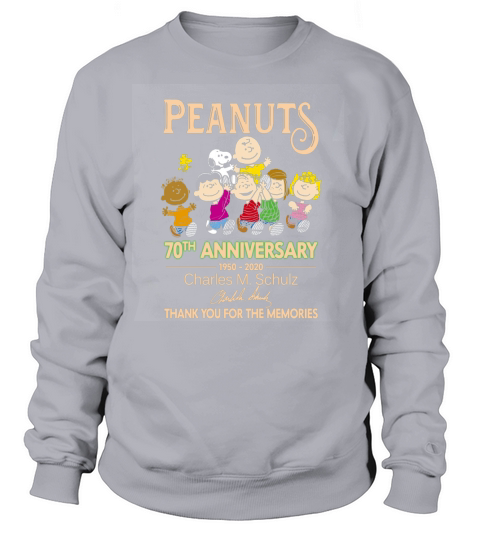 70th anniversary Peanuts Charles M Schulz thank you for memories shirt Sweatshirt Unisex