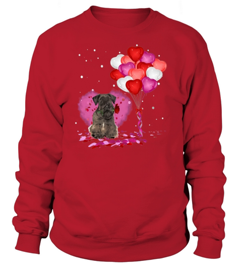 Cesky Terrier Rose and Heart Balloon  - Pillow Sweatshirt Unisex