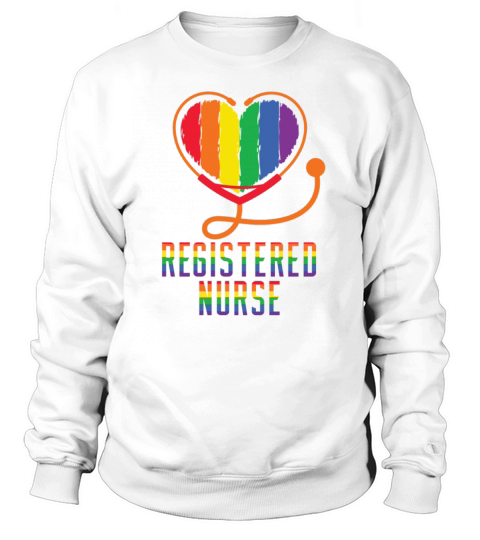 Registered Nurse Stethoscope Lesbian Gay Sweatshirt Unisex