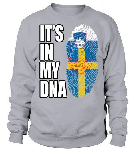 Slovenian And Swedish Vintage Heritage DNA Flag Sweatshirt Unisex