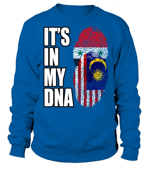 Syrian And Malaysian Vintage Heritage DNA Flag Sweatshirt Unisex
