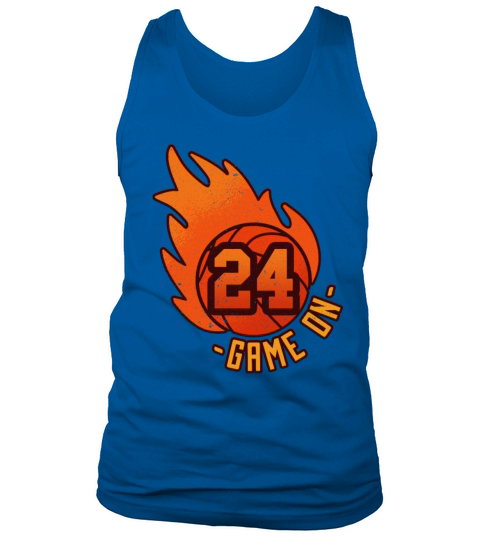 Athlete Ball Fire Game Sport Number 24 Basketball Tank Top Unisex