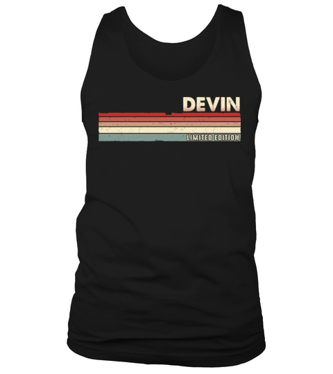 Devin Funny Retro Vintage Name Surname 80s 90s Tank Top Unisex