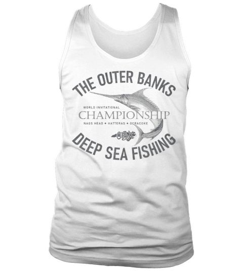 Outer Banks Deep Sea Fishing OBX Vintage Pewter Tank Top Unisex