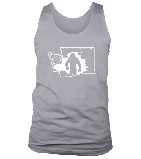 Pacific Northwest PNW Washington Bigfoot Sasquatch White Tank Top Unisex
