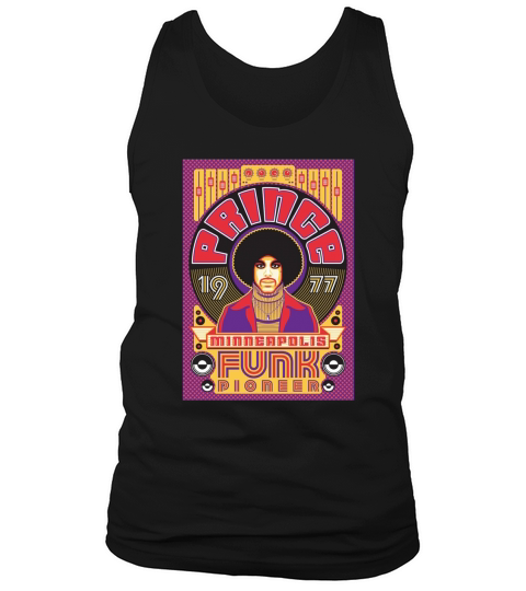 Prince 1977 minneapolis retro funk pioneer shirt Tank Top Unisex